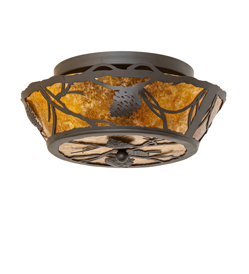 Meyda Tiffany 282485 Two Light Flushmount, Oil Rubbed Bronze