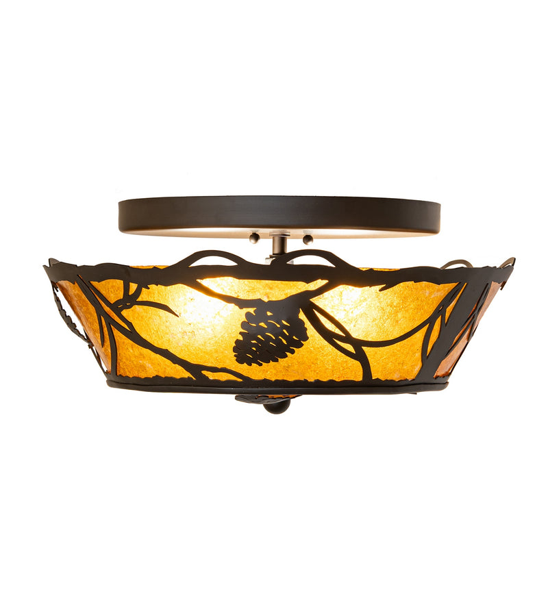Meyda Tiffany 282485 Two Light Flushmount, Oil Rubbed Bronze