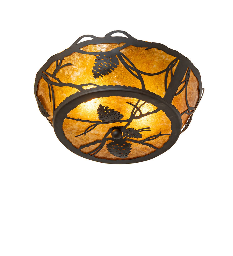 Meyda Tiffany 282485 Two Light Flushmount, Oil Rubbed Bronze
