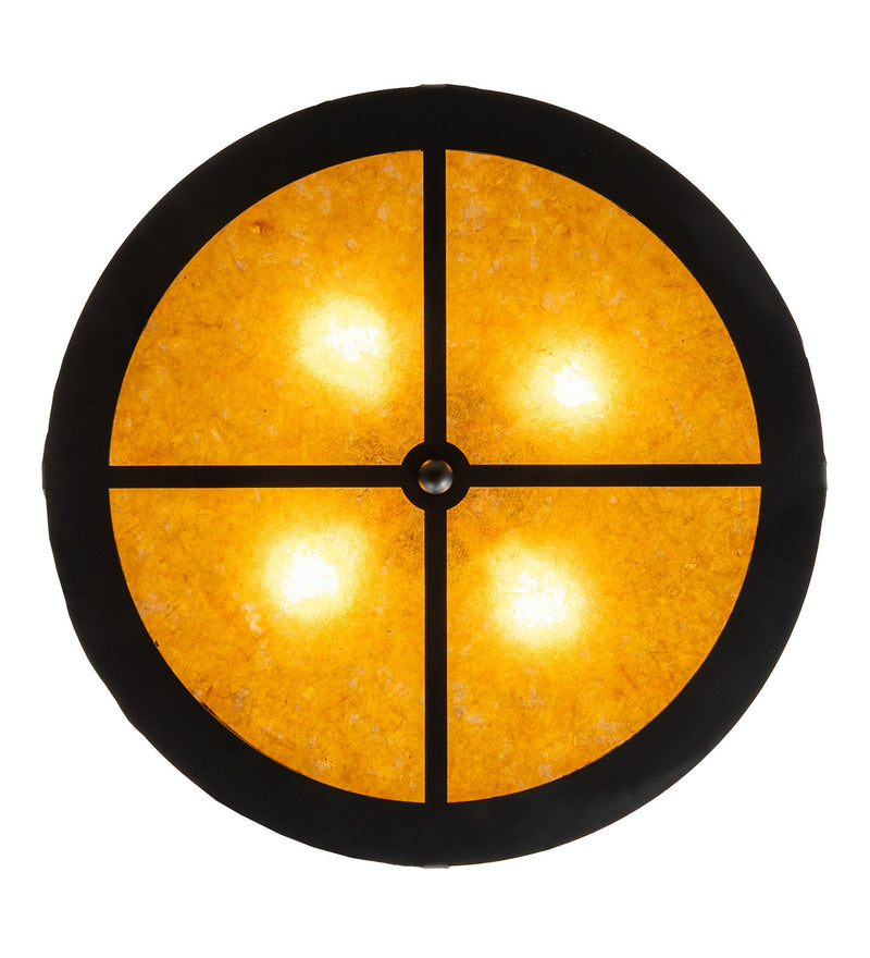 Meyda Tiffany 282979 Four Light Semi-Flushmount, Solar Black