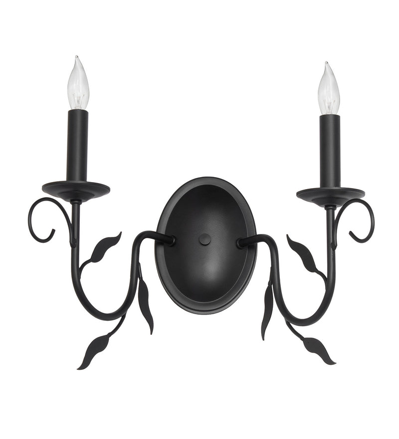 Meyda Tiffany 283068 Two Light Wall Sconce, Blackwash
