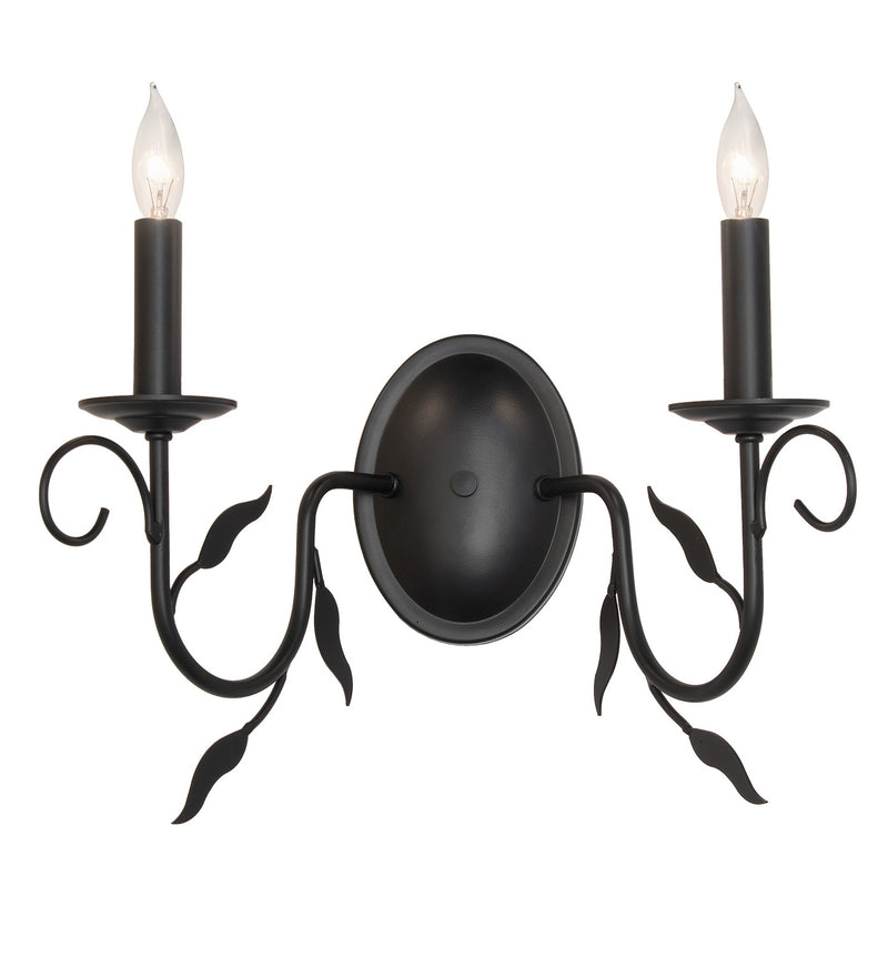 Meyda Tiffany 283068 Two Light Wall Sconce, Blackwash