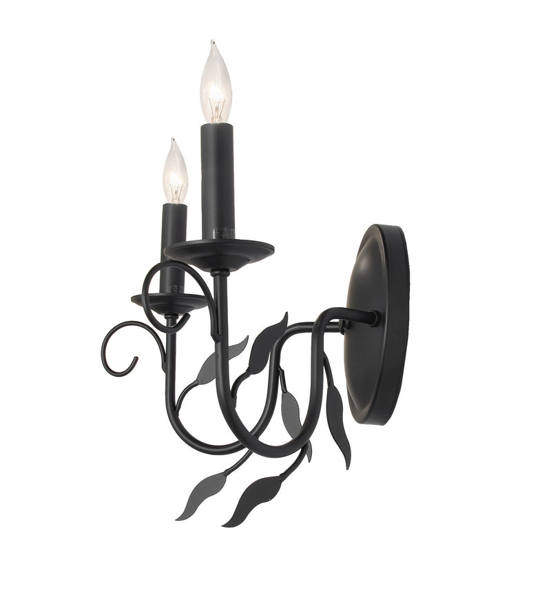 Meyda Tiffany 283068 Two Light Wall Sconce, Blackwash