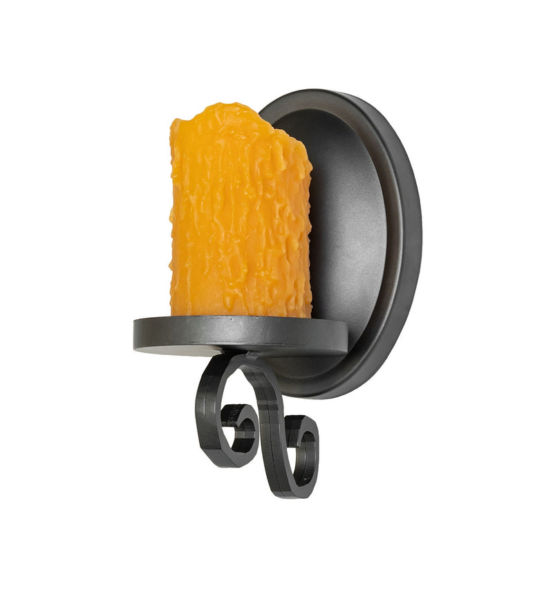 Meyda Tiffany 283541 One Light Wall Sconce, Wrought Iron