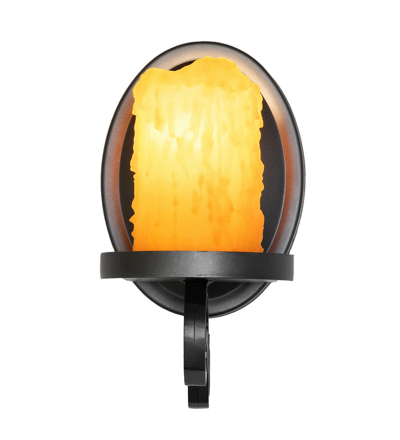 Meyda Tiffany 283541 One Light Wall Sconce, Wrought Iron