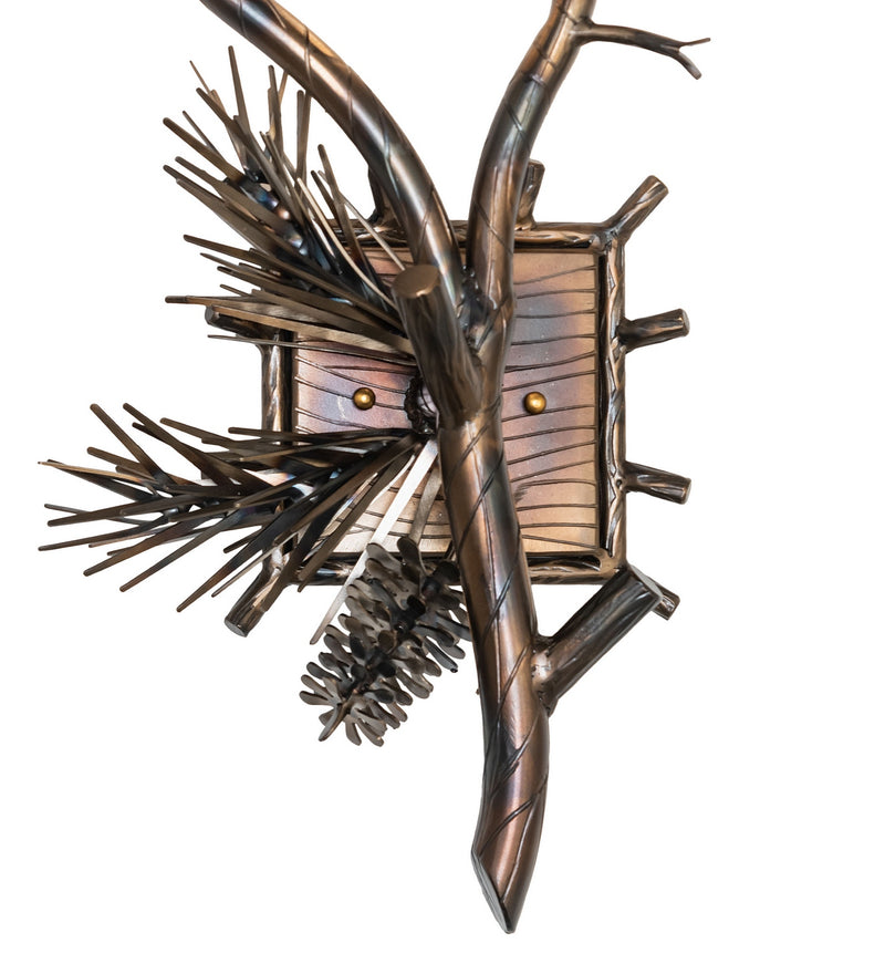 Meyda Tiffany 283594 Two Light Wall Sconce, Light Burnished Antique Copper