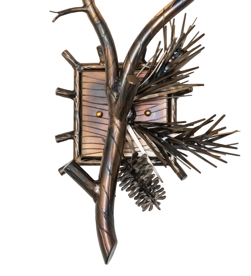 Meyda Tiffany 283595 Two Light Wall Sconce, Light Burnished Antique Copper
