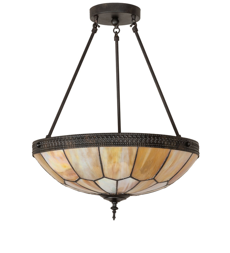Meyda Tiffany 283871 Four Light Semi-Flushmount, Dark Roast