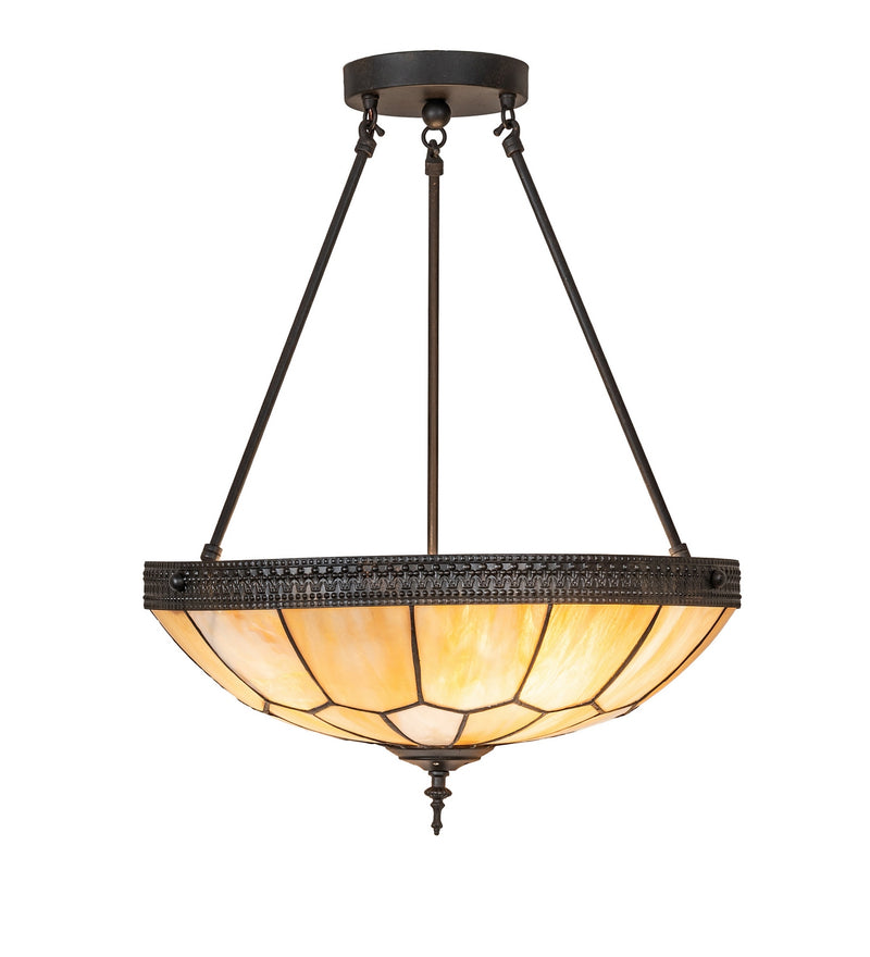 Meyda Tiffany 283871 Four Light Semi-Flushmount, Dark Roast