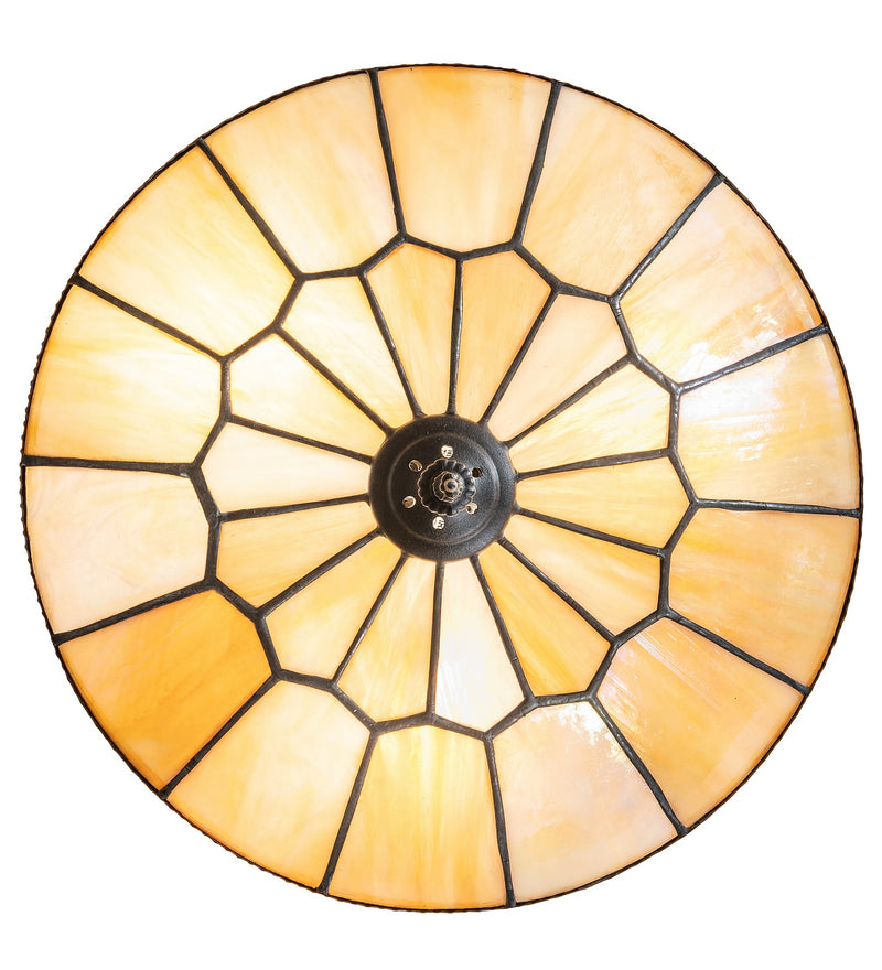 Meyda Tiffany 283873 Three Light Flushmount, Dark Roast