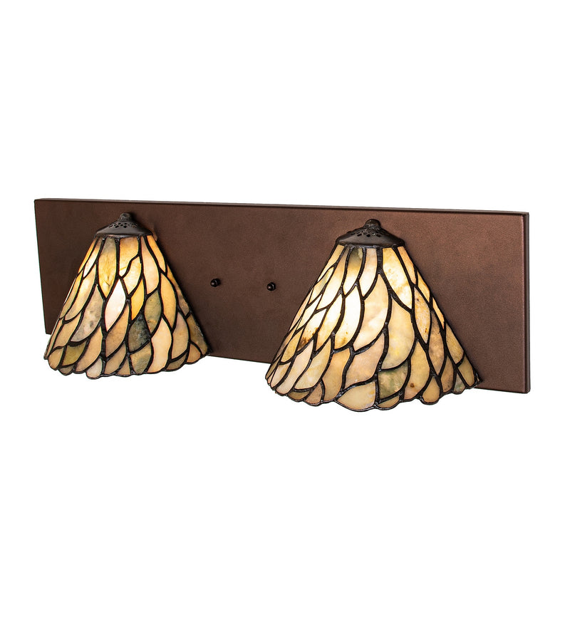 Meyda Tiffany 284041 Two Light Wall Sconce, Mahogany Bronze