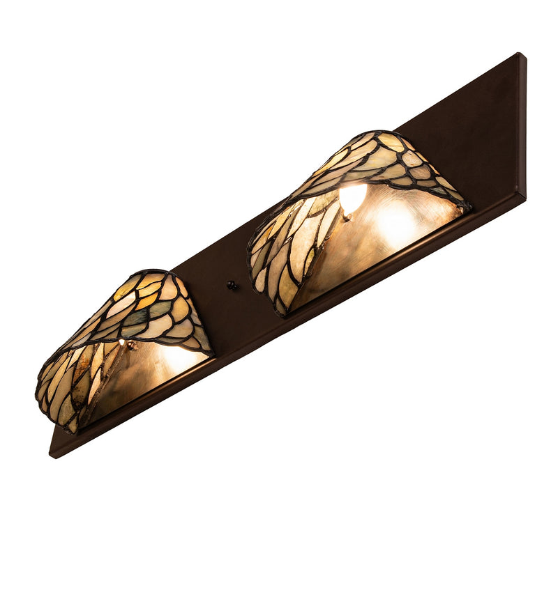 Meyda Tiffany 284041 Two Light Wall Sconce, Mahogany Bronze