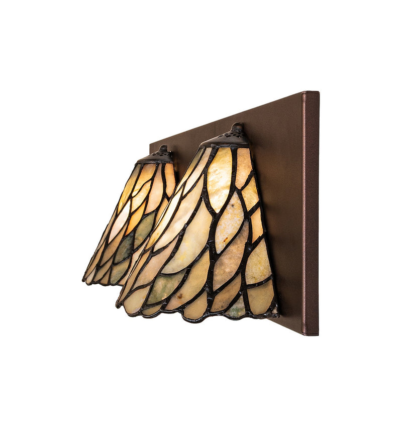 Meyda Tiffany 284041 Two Light Wall Sconce, Mahogany Bronze