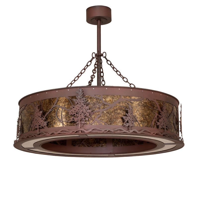 Meyda Tiffany 284136 LED Pendant, Wrought Iron On Rust
