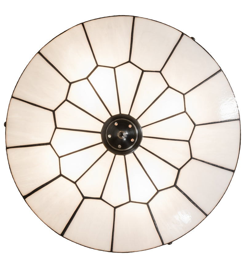 Meyda Tiffany 284297 Four Light Semi-Flushmount, Highlighted Craftsman Brown