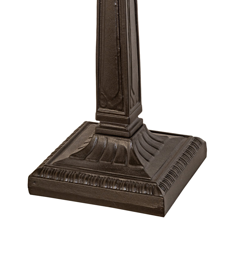 Meyda Tiffany 284940 One Light Table Base, Mahogany Bronze And Hi-Lited Craftsman Brown