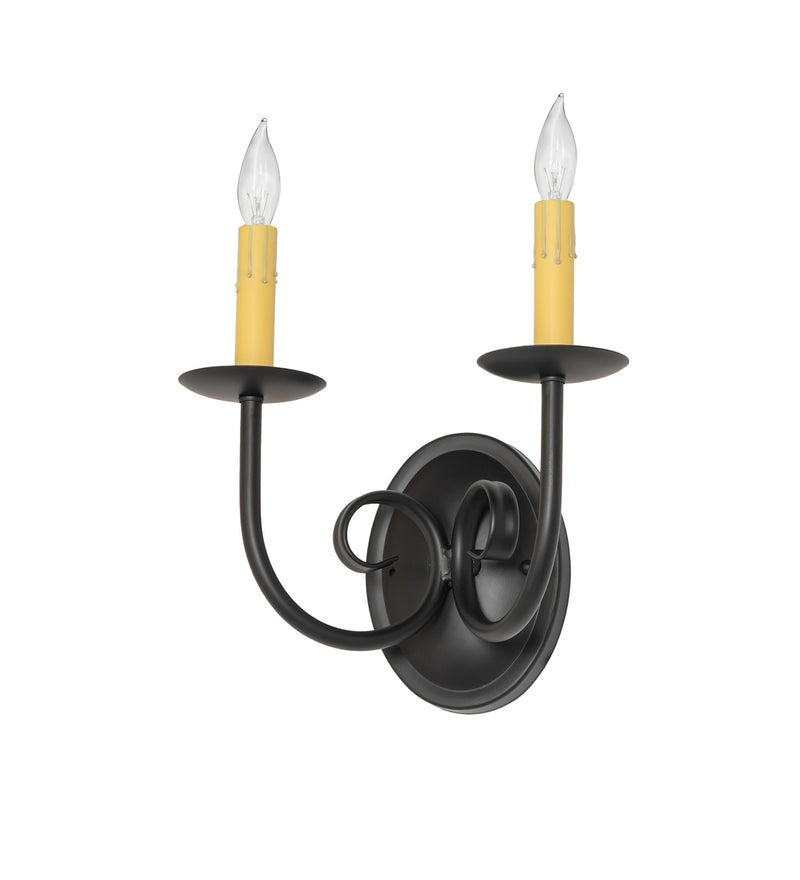 Meyda Tiffany 285264 Two Light Wall Sconce, Blackwash