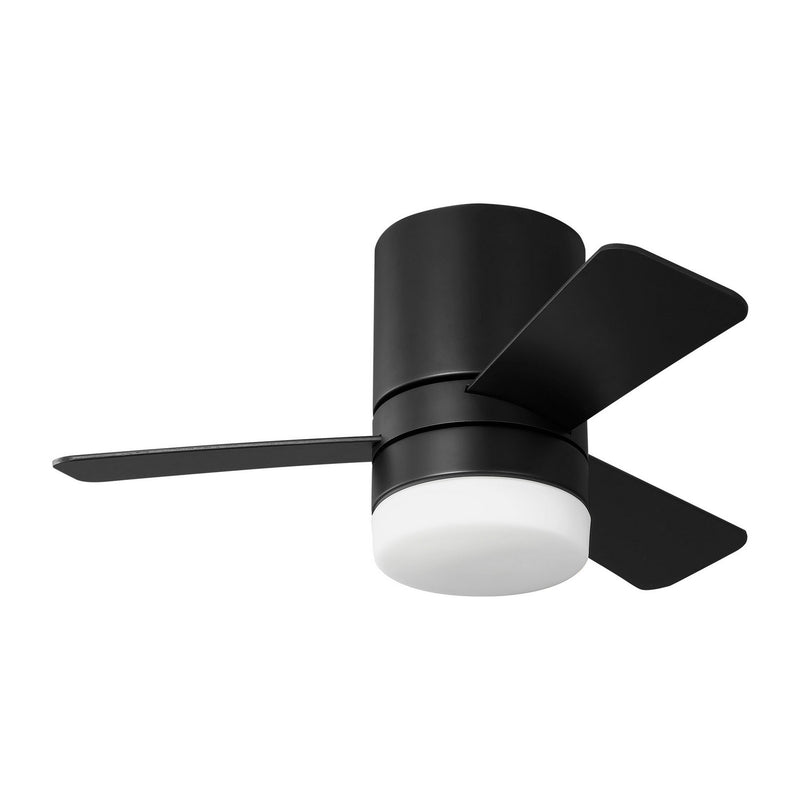 Generation Lighting 3ERHR32MBKD 32" Ceiling Fan, Midnight Black