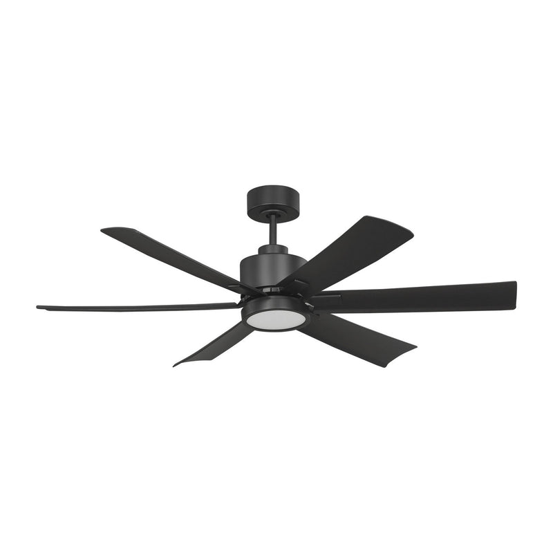 Generation Lighting 6FLSM52MBKD 52" Ceiling Fan, Midnight Black