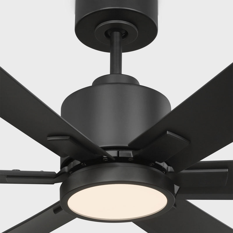 Generation Lighting 6FLSM52MBKD 52" Ceiling Fan, Midnight Black