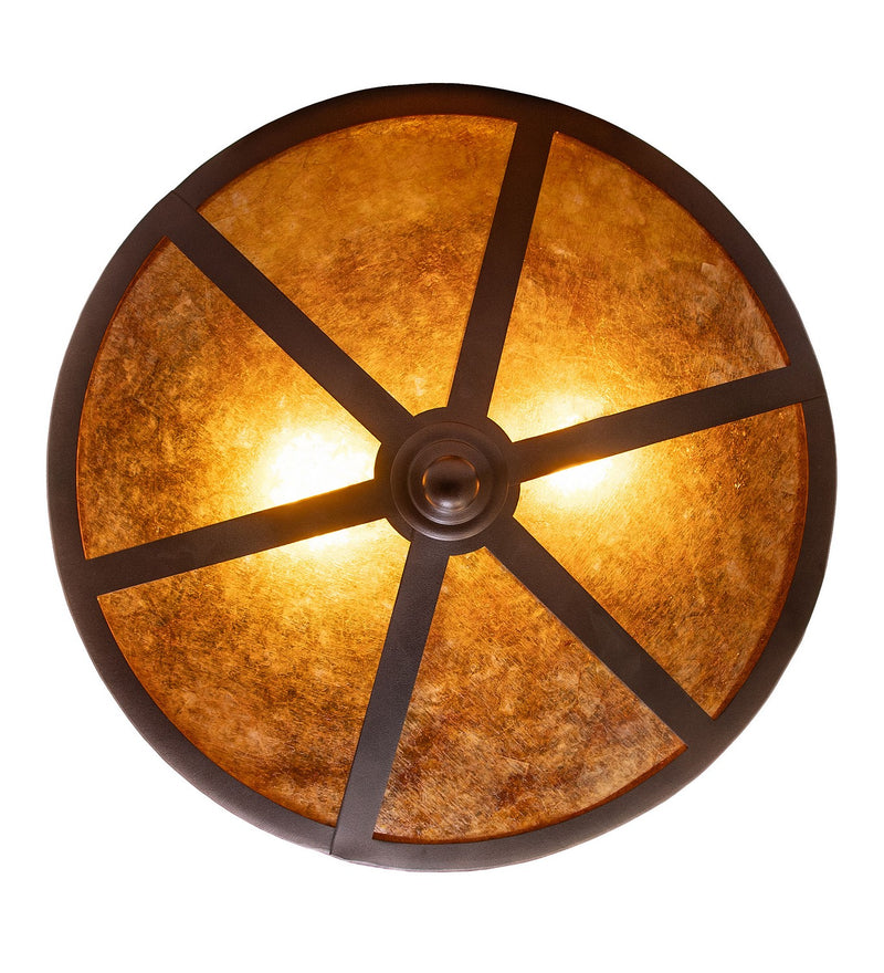 Meyda Tiffany 280618 Two Light Flushmount, Mahogany Bronze