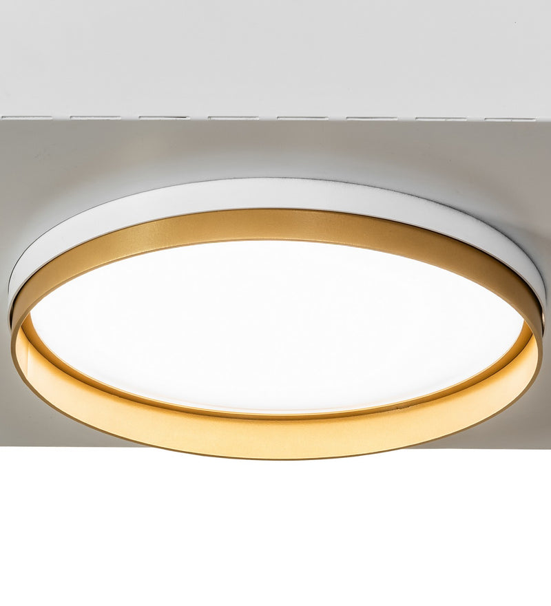 Meyda Tiffany 281640 LED Recessed Ceiling Light, Goldtastic / Gloss White