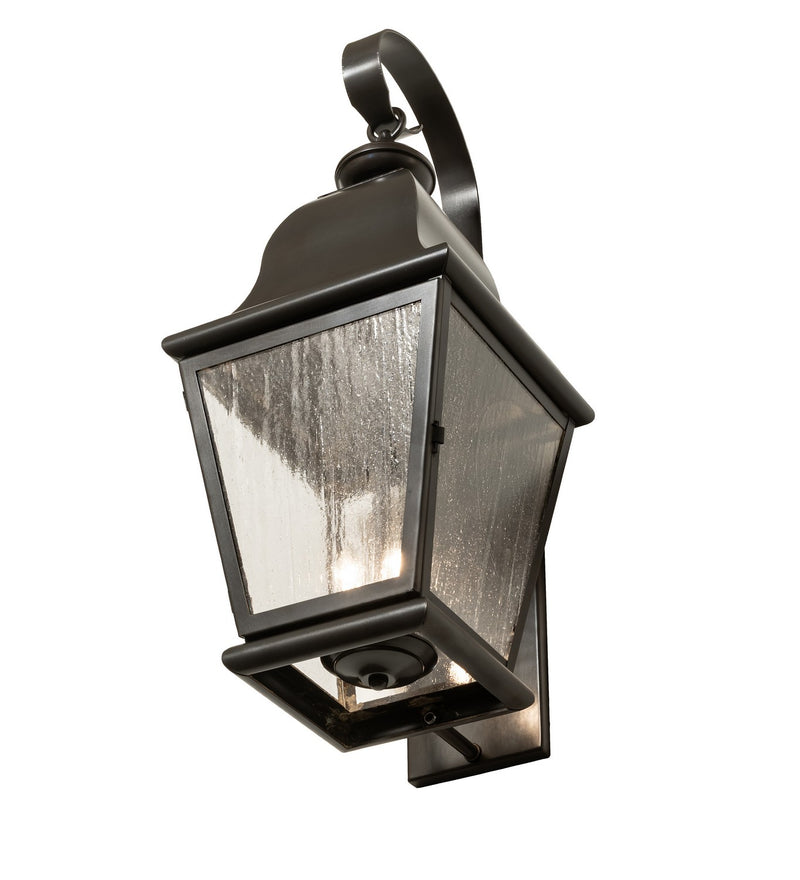Meyda Tiffany 282057 Three Light Wall Sconce, Craftsman Brown