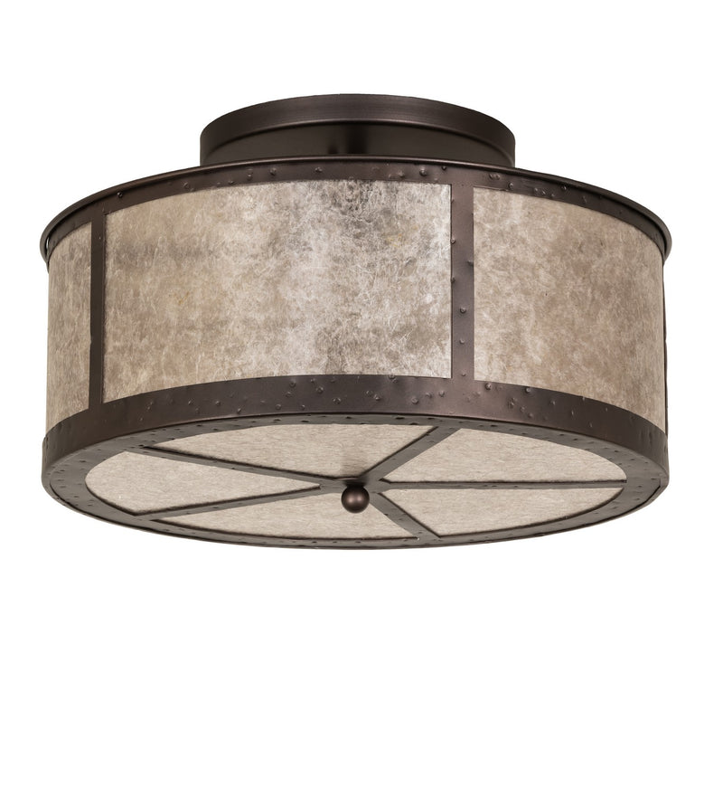 Meyda Tiffany 283290 Four Light Semi-Flushmount, Mahogany Bronze