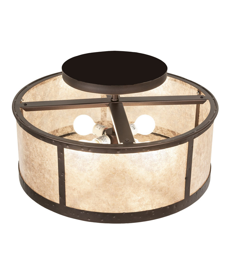 Meyda Tiffany 283290 Four Light Semi-Flushmount, Mahogany Bronze