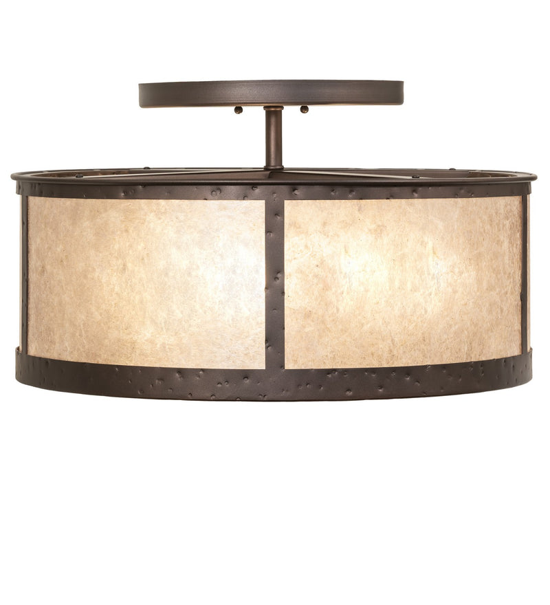 Meyda Tiffany 283290 Four Light Semi-Flushmount, Mahogany Bronze