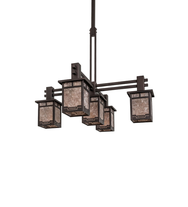 Meyda Tiffany 283291 Five Light Chandelier, Mahogany Bronze