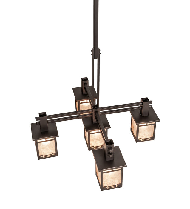 Meyda Tiffany 283291 Five Light Chandelier, Mahogany Bronze