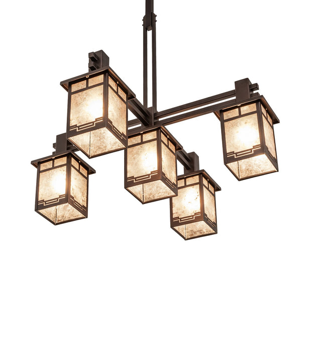 Meyda Tiffany 283291 Five Light Chandelier, Mahogany Bronze