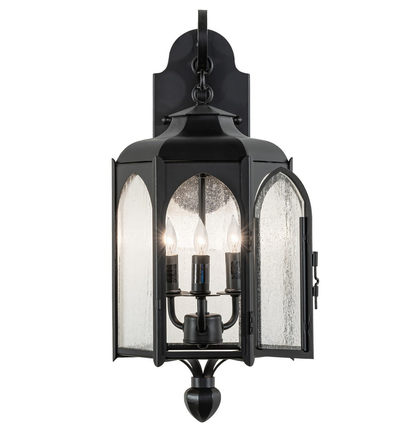 Meyda Tiffany 283337 Three Light Wall Sconce, Solar Black