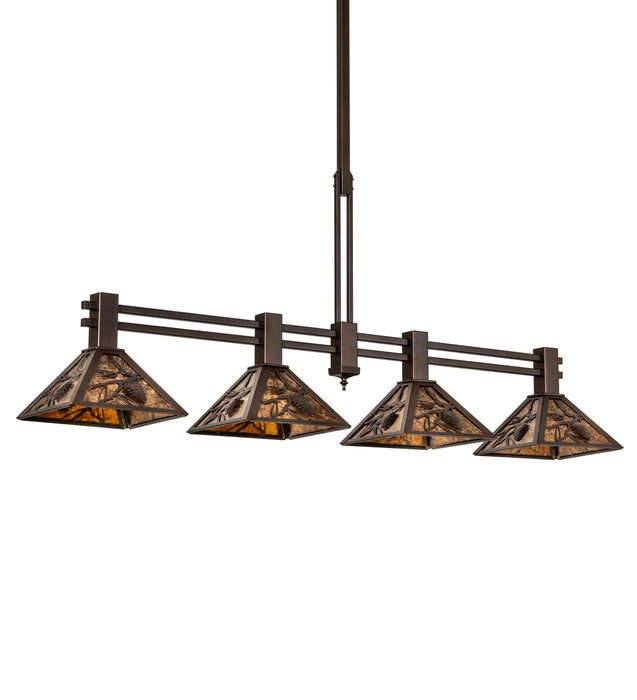 Meyda Tiffany 283688 Four Light Island Pendant, Mahogany Bronze