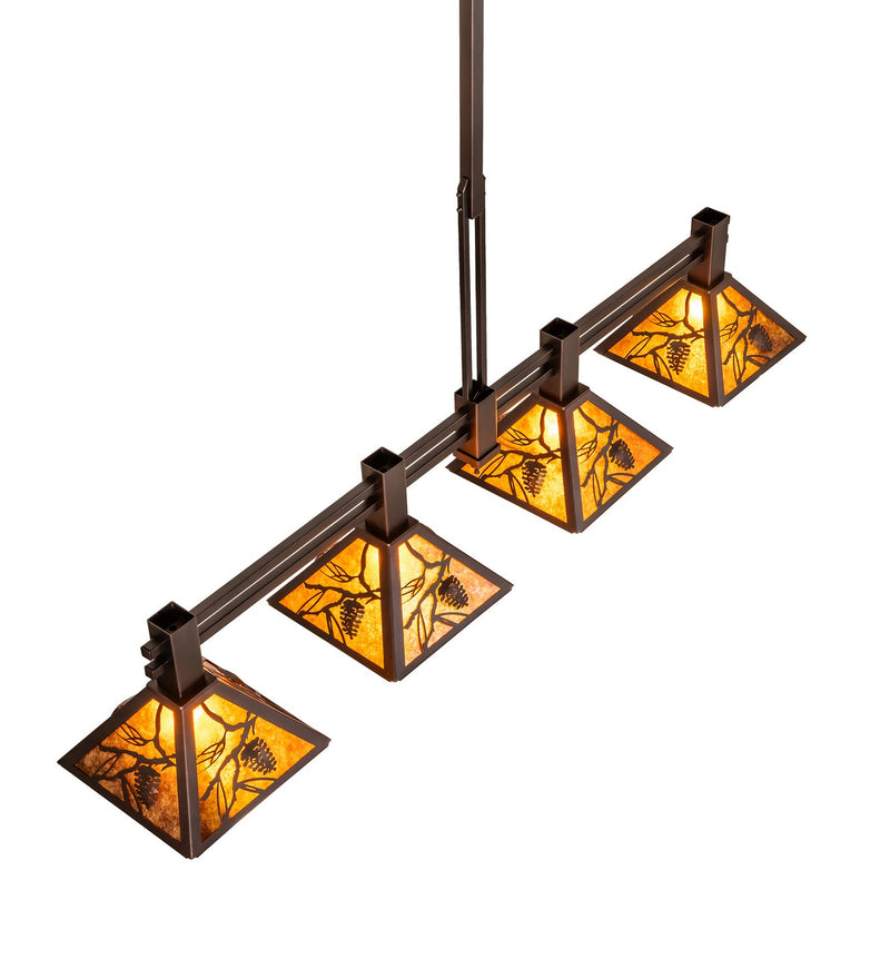 Meyda Tiffany 283688 Four Light Island Pendant, Mahogany Bronze