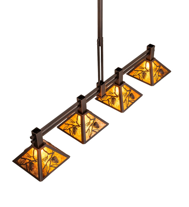 Meyda Tiffany 283688 Four Light Island Pendant, Mahogany Bronze