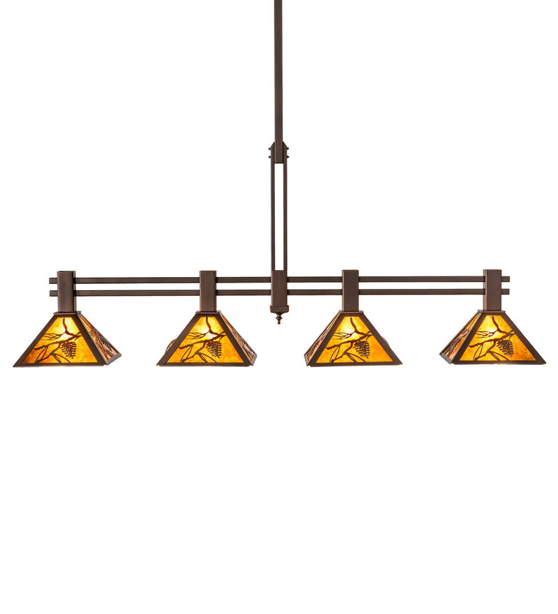 Meyda Tiffany 283688 Four Light Island Pendant, Mahogany Bronze