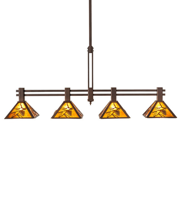 Meyda Tiffany 283688 Four Light Island Pendant, Mahogany Bronze