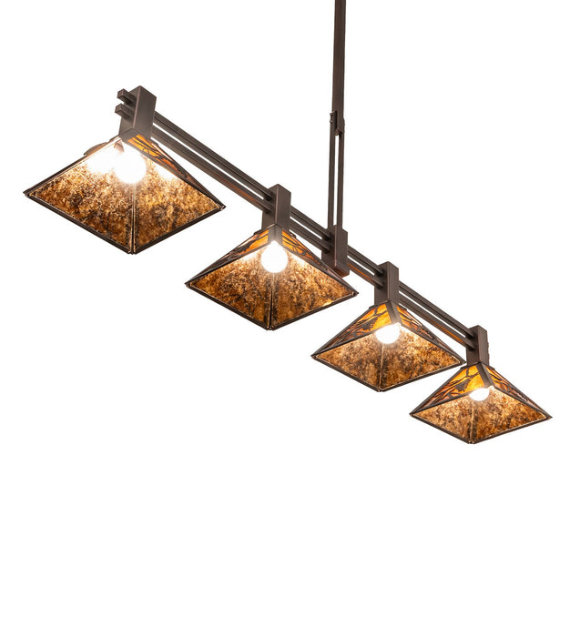 Meyda Tiffany 283688 Four Light Island Pendant, Mahogany Bronze