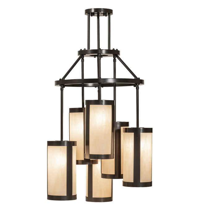 Meyda Tiffany 283785 Six Light Chandelier, Timeless Bronze