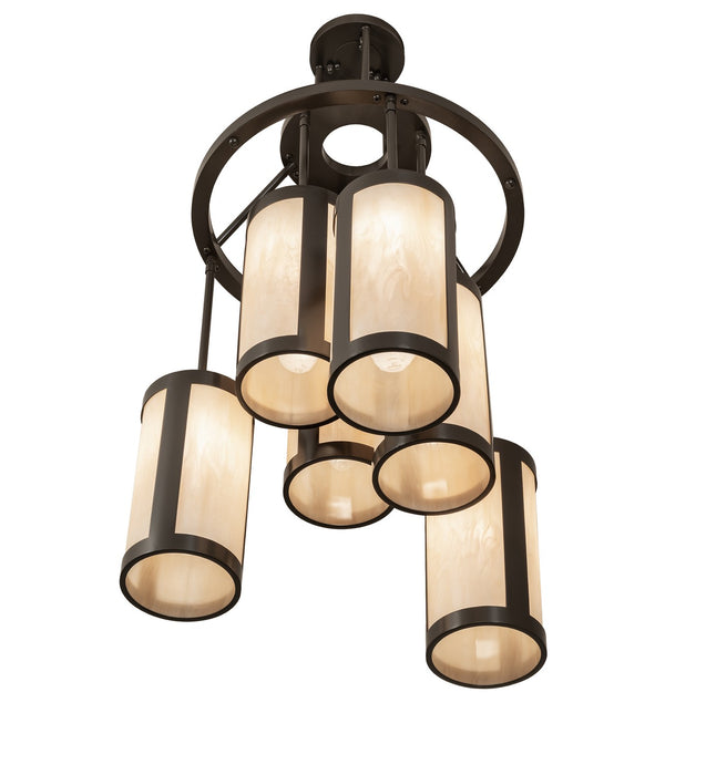 Meyda Tiffany 283785 Six Light Chandelier, Timeless Bronze