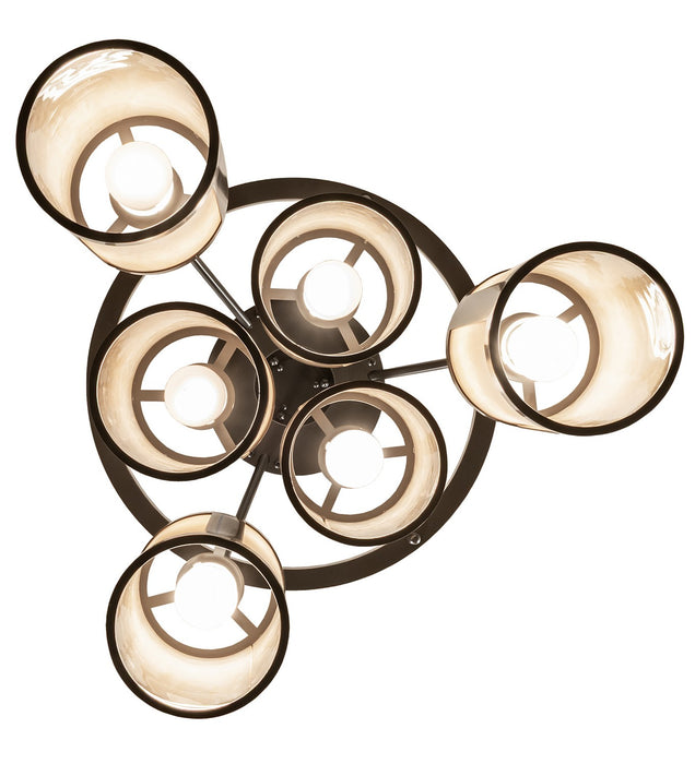 Meyda Tiffany 283785 Six Light Chandelier, Timeless Bronze