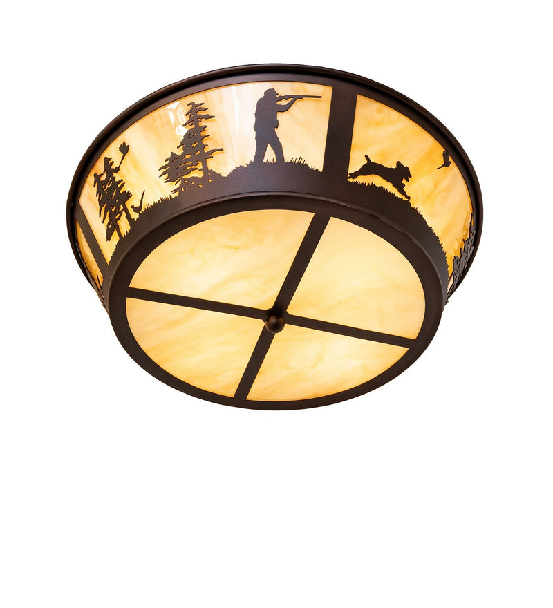 Meyda Tiffany 284112 Four Light Flushmount, Mahogany Bronze
