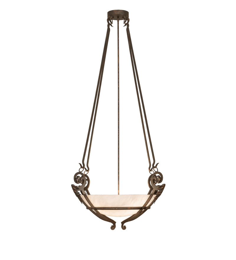 Meyda Tiffany 284316 Four Light Pendant, Gilded Tobacco