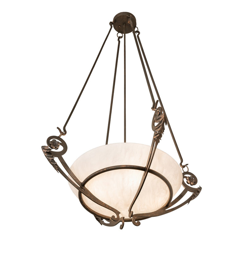 Meyda Tiffany 284316 Four Light Pendant, Gilded Tobacco
