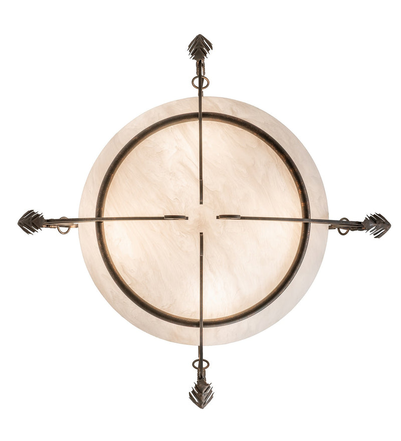 Meyda Tiffany 284316 Four Light Pendant, Gilded Tobacco