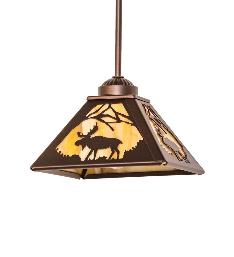 Meyda Tiffany 284327 One Light Pendant, Mahogany Bronze