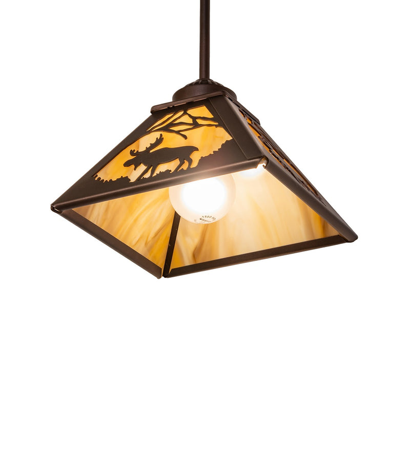 Meyda Tiffany 284327 One Light Pendant, Mahogany Bronze