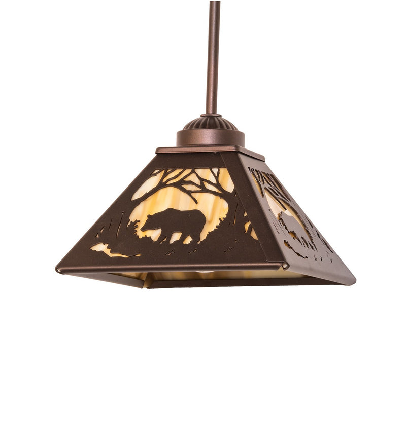 Meyda Tiffany 284328 One Light Pendant, Mahogany Bronze
